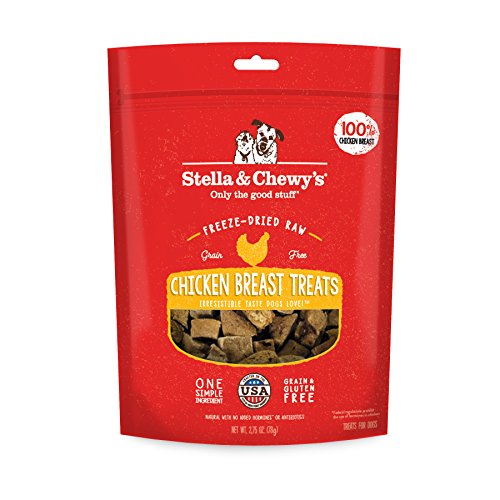  Stella & Chewy's Freeze-Dried Raw Single Ingredient Chicken Breast Treats, 2.75 Oz. Bag