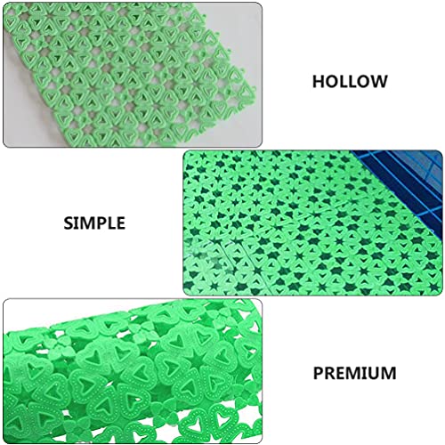  POPETPOP Hamster Accessories Rabbit Cage Mat- Foot Pads Hole Splice Feet Pad Anti- Scratching Water Leak Holder In Cages Dog Cat Rabbit Mats (6pcs Random Color) Green Bedding