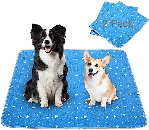  Suyfhdc Washable Pee Pads For Dogs, 2 Pack Reusable Pee Pads,18" X 24" Reusable Pet Training Pads,Reusable Puppy Pads, Dog Training Pads With Fast Absorbent
