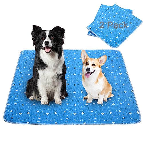  Suyfhdc Washable Pee Pads For Dogs, 2 Pack Reusable Pee Pads,18" X 24" Reusable Pet Training Pads,Reusable Puppy Pads, Dog Training Pads With Fast Absorbent