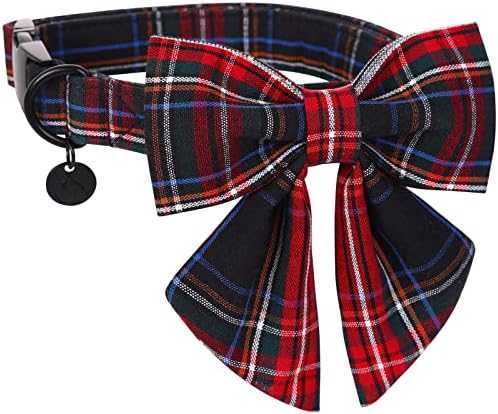  DOGWONG Summer Dog Collar With Bowtie, Green Avocado Dog Collar Comfortable Durable Fruit Dog Collar For Small Medium Large Dog