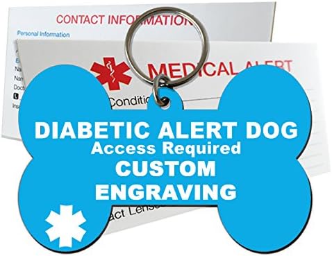 My Identity Doctor Diabetic Alert Dog ID Tag Custom Engraved Dog Bone Plastic - Purple - Extra Large