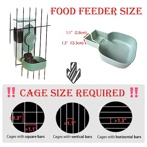  Gravity Rabbit Feeder And Water Dispenser Set, Hanging Automatic Cat Food And Water Dispenser Food Bowl For Bunny Guinea Pig Ferret (Pink)