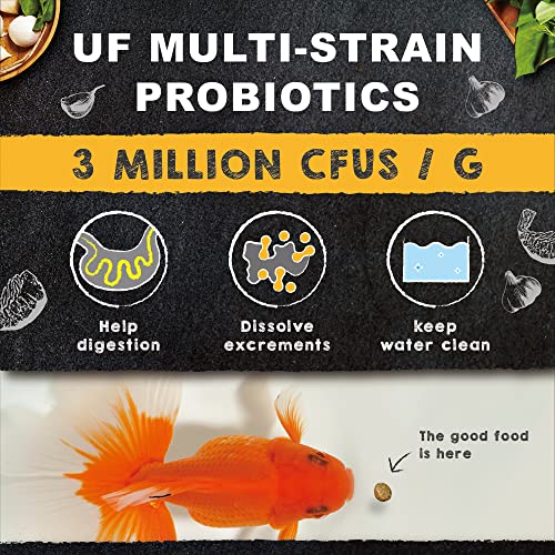  Ultra Fresh Floating Goldfish Food, Color Enhancing, Balanced Diet, All Natural Ingredients, Clear Water Formula, Goldfish Premium Pellet, 15 Oz