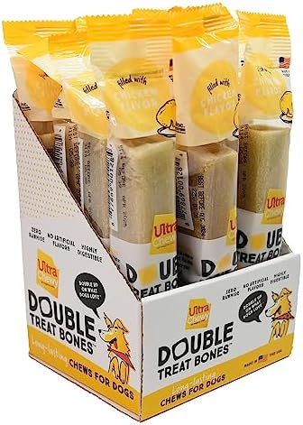  Ultra Chewy Naturals Dog Treats Bone Made In USA Highly Digestible Irresistible Flavors Special Box With Individual Packages (Peanut Butter, 12 Count)