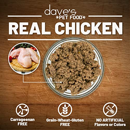  Dave's Pet Food Grain Free Wet Cat Food (Chicken), Made In USA Naturally Healthy Canned Cat Food, Added Vitamins & Minerals, Wheat & Gluten-Free, 12.5 Oz (Case Of 12)