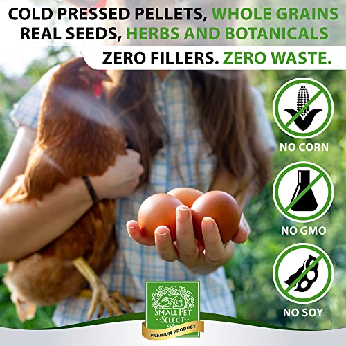  Small Pet Select Chicken Layer Feed Pellets | 18% Protein Level | Corn-Free, Soy-Free, Non-GMO | All Natural US Locally Sourced Ingredients | 40lb