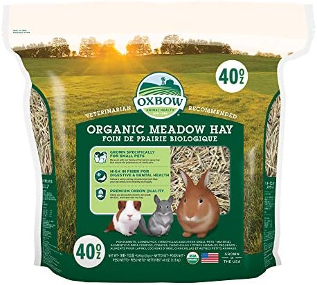  Oxbow Animal Health Meadow Hay - All Natural Hay For Rabbits, Guinea Pigs, Chinchillas, Hamsters & Gerbils - 40 Oz.