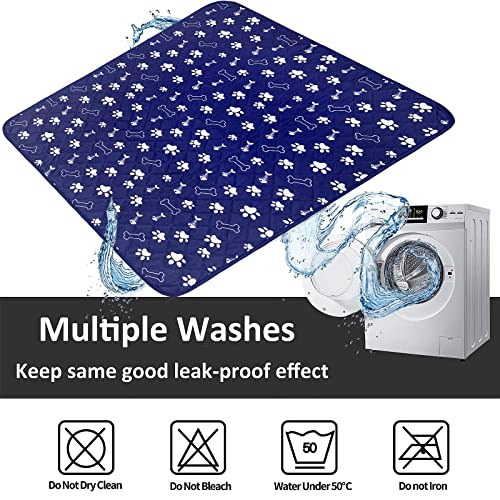 Reusable Puppy Pads 47‘’x 56‘’ Washable Pee Pads For Dogs, Training Pads Pee Pads For Dogs Waterproof Absorbing Whelping Pad Reusable Puppy Pads For Guinea Pig Cage, Dog Food Feeding Mat