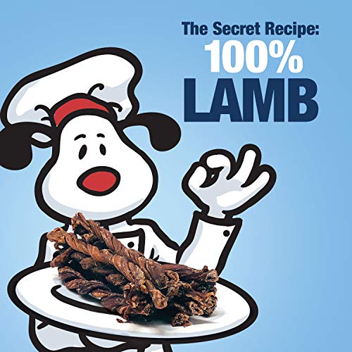  ValueBull Pizzle Twists, Premium Lamb, 100 Count - Natural Dog Treats, Grass-Fed
