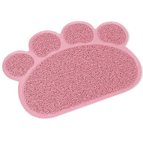  ACULIP Dog Bowl Mat, Cat Litter Mat Non-Slip Pet Paw Shape Mat Pet Dog Cat Puppy Kitten Dish Bowl Water Placemat Mat