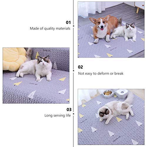  TEHAUX Puppy Dog Cat Sleep Blanket Mat, Cat Litter Mat Dog Food Mat, Cat Mat Non- Sticky Cat Litter Blanket For Sleeping Cat Carpet Cat Sleeping Mat Pet Floor Mat, Cat Sleep Litter Mat