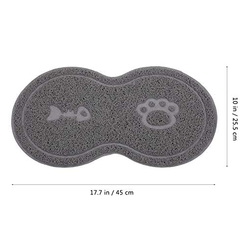  Dogman Toys 2 Pcs Washable Cat Litter Mat Anti- Slip Pet Bowl Mats Dog Cat Pet Feeding Pad Water Bowl Placemat Floor Mat For Kitten Pet Dogs Cats Red Light Grey Dog Treat Toy