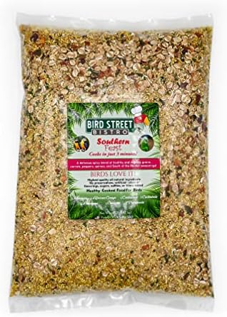  Bird Street Bistro Parrot Food - Parakeet Food - Cockatiel Food - Bird Food - Cooks In 3-15 Min W/Natural & Organic Grains - Legumes - Non-GMO Fruits, Vegetables, & Health Orientated Spices