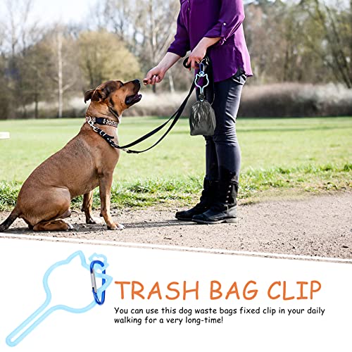 Ipetboom Dog Bag Holder Dog Poop Bag Holder Fasteners 8pcs Waste Bag Carrier Dog Poop Bag Holder With Touch Fasteners Attachment Hands- Free Holder For Dog Leashes Sky- Blue Hands Free Leash