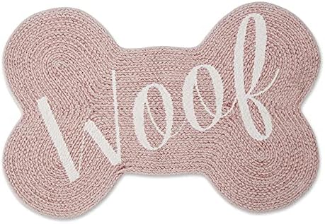  Bone Dry DII Braided Pet Mat Collection 100% Cotton, Oval Shape, Gray Good Kitty
