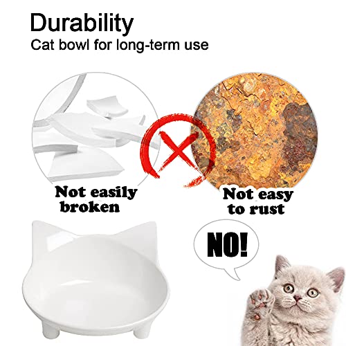 Cat Bowls Non Slip Cat Food Bowls Shallow Cat Food Dish Pet Bowls To Stress Relief Of Whisker Fatigue & Prevent Vomiting Cat Feeding Bowls Wide Dog Bowls For Cats Puppy Rabbit Small Animals
