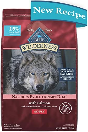  Blue Buffalo Wilderness High Protein Natural Adult Dry Dog Food Plus Wholesome Grains, Chicken 24 Lb Bag