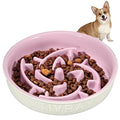  Tivray Slow Feeder Dog Bowls Small Breed, 1.5 Cups Ceramic Dog Slow Feeder Bowl, Puppy Slow Feeder Bowl For Fast Eaters Puzzle Dog Food Bowls Slow Feeder, Slow Eating Dog Bowl For Small & Medium Dogs