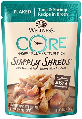  Wellness Bowl Boosters Wet Cat Food Topper, Flaked Salmon & Tuna In Broth, 1.75 Ounce (Pack Of 12)