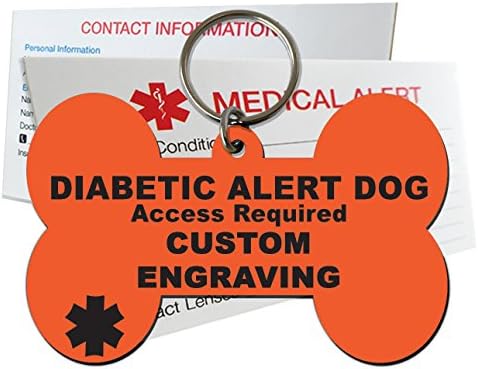  My Identity Doctor Diabetic Alert Dog ID Tag Custom Engraved Dog Bone Plastic - Purple - Extra Large