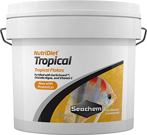  Seachem NutriDiet Tropical Flakes - Probiotic Fish Food Formula With GarlicGuard 100g