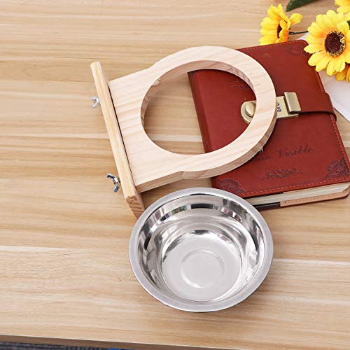  NOGRAX Feeders Water Conure Small For Parrot Cockatiel Steel Bowl Cage Budgies Macaw Holder Feeder Birds Pet With Stainless S Animal Bird Clamp Size Bowls Chinchilla Feeder (Color : As Shownx2pcs, S