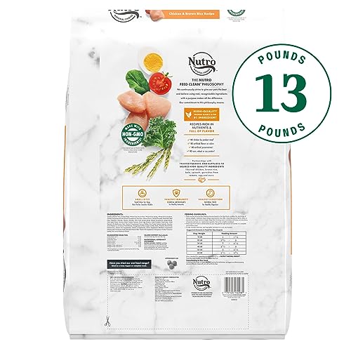  Nutro Natural Choice Adult Small Bites Dry Dog Food, Chicken & Brown Rice Recipe Dog Kibble, 13 Lb. Bag