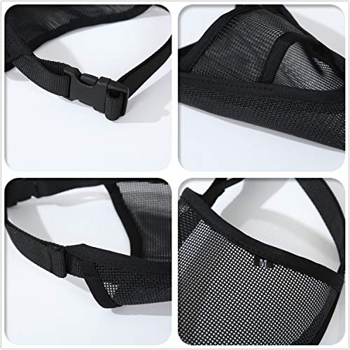 CILKUS Nylon Dog Muzzle Air Mesh Breathable For Small Medium Large Dogs, And Stick Out Tongue Drinkable Pet Muzzle For Anti-Biting Anti-Licking (Large, Black)