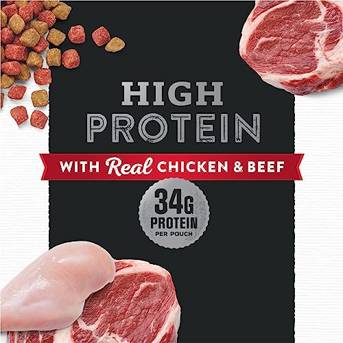  Purina Moist And Meaty High Protein Dry Dog Food With Real Chicken And Beef Dog Food Pouches - (4) 72 Oz. Boxes