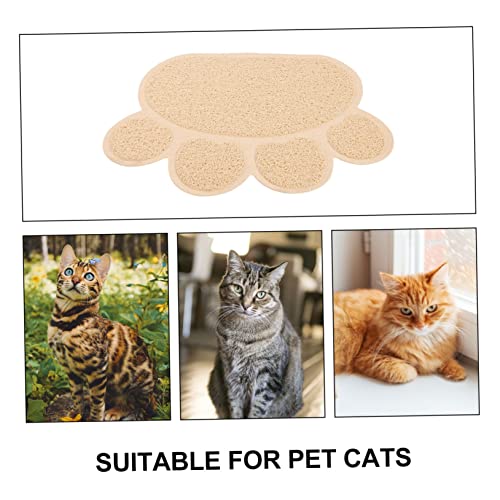  Cat Paw Design Mats: Cat Food Mat, Dog Food Mat, Non-Skid Spill Proof Pet Feeding Mat For Food And Water, Dog Placemat. This Cat Litter Mat Is Made Of Good Material, Very And Wont Tear Like Other Mats