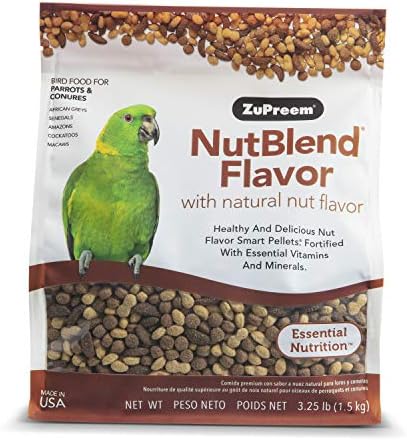  ZuPreem FruitBlend Flavor Pellets Bird Food For Parrots And Conures, 17.5 Lb - Daily Blend Made In USA For Caiques, African Greys, Senegals, Amazons, Eclectus, Small Cockatoos