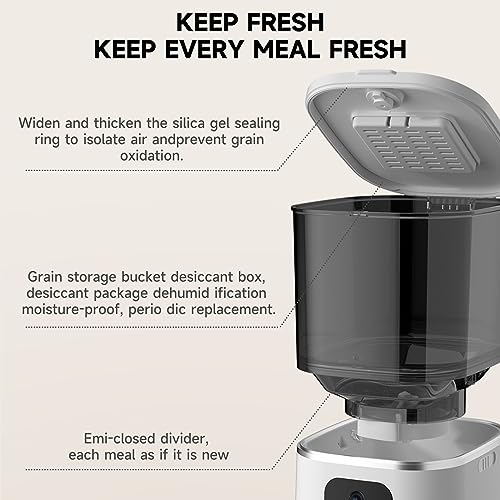  SUITHO Automatic Cat Food Dispenser,Automatic Dog Feeder, HD 1080P Video With Camera,2.4G WiFi Cat Food Timer Feeder, Customize Feeding Plan,6L Smart Pet Feeder For Cats And Dogs Green