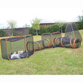  Outdoor Large Cat Tunnel, 6-in-1 Outdoor Cat Enclosures Tunnels, Indoor/Outdoor Pop Up Pet Playpen, For Cats, Rabbits Ferrets, Small Animals
