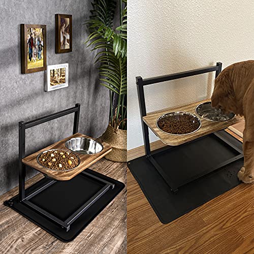  Emfogo Dog Bowls Elevated Dog Bowls For Large Dogs 3 Heights5in 9in 13in Dog Food Bowls Dog Bowl Stand Raised Dog Bowls For Large Dogs 16.5x16 Inch