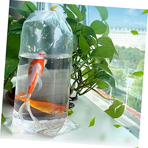  GARVALON 20pcs Fish Packing Bag Cookie Packaging Bags Plastic Packaging Bags Clear Poly Bags Plastic Minnow Bags Rubber Worm Bag Live Fish Shipping Bags Goldfish Flat Angle Packing Bags Fry