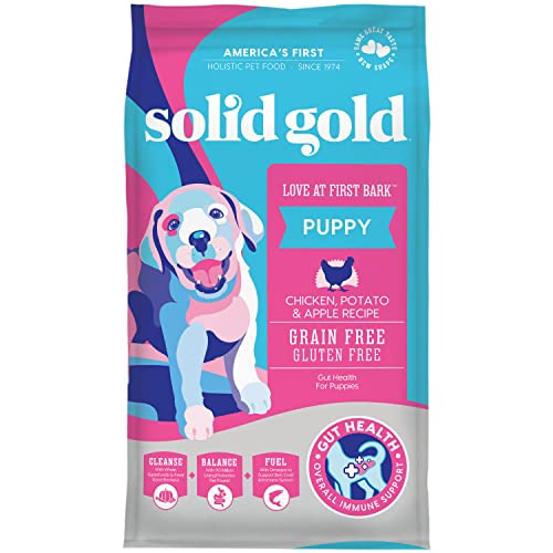  Solid Gold Dry Puppy Food - Made With Real Chicken & Nutritious Superfoods - Love At First Bark Grain Free Puppy Dry Food To Promote Healthy Growth, High Energy And Gut Wellness