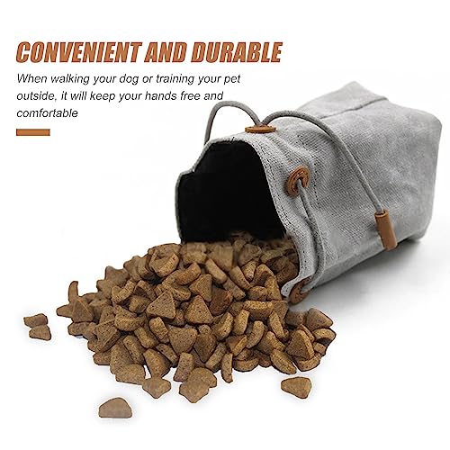  Portable Treat Pouch Canvas Treat Holder Wear-Resistant Snack Bag Pet Food Bag