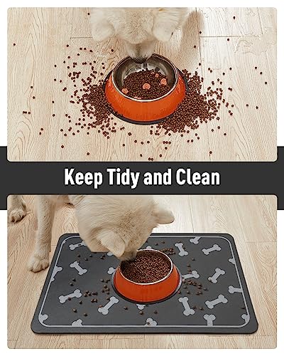  Pet Feeding Mat-Absorbent Dog Mat For Food And Water Bowl-No Stains Easy Clean Dog Food Mat-Quick Dry Dog Water Dispenser Mat-Puppy Supplies Dog Stuff-Dog Accessories Dog Water Bowl Mat
