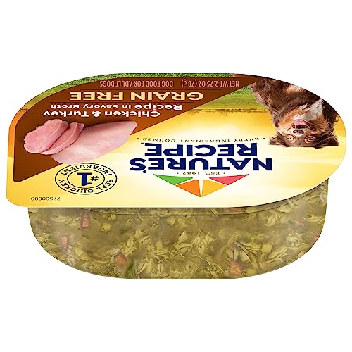  Nature's Recipe Grain Free Wet Dog Food, Chicken & Turkey Recipe, 2.75 Ounce Cup (Pack Of 12)