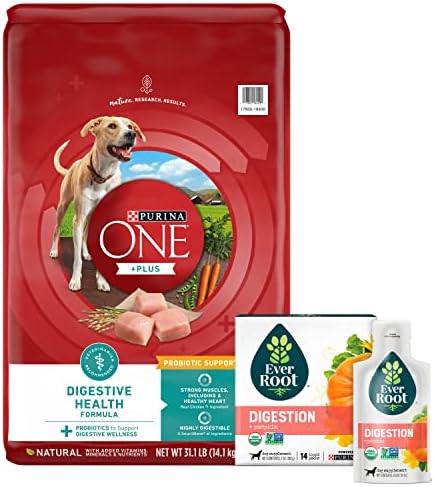  Purina One Plus Digestive Health Formula Dry Dog Food Natural With Added Vitamins, Minerals And Nutrients - 31.1 Lb. Bag