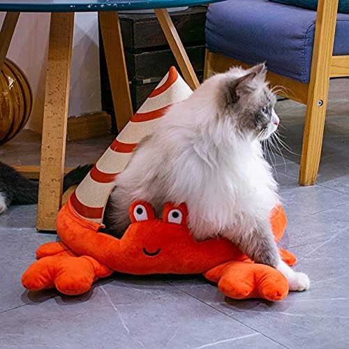  JENPECH Lovely Turtle/Hermit Crab Shape Cat Bed - Semi-Closed Detachable Comfortable Cat Nest For Pet - Soft Warm Pet Nest Dog Cat Bed Flannel Cat House B 16.93" X 12.4"