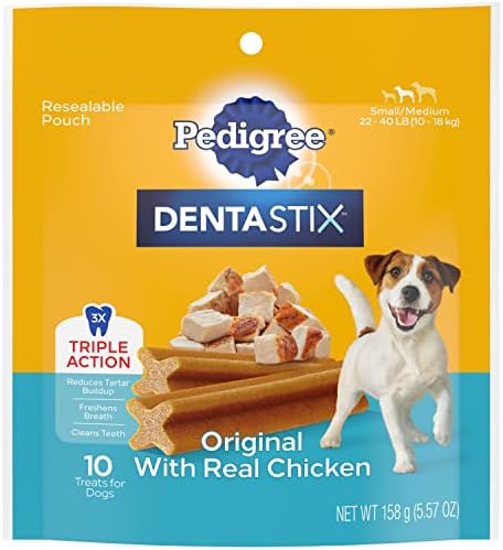  PEDIGREE DENTASTIX Small/Medium Dog Dental Treats Original Flavor Dental Bones, 1.57 Lb. Value Pack (45 Treats)