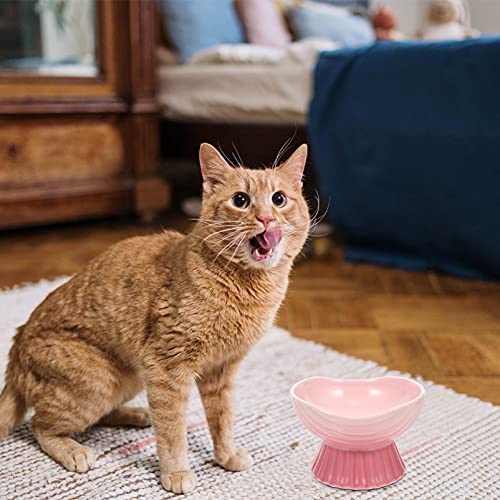  POPETPOP Food Containers Food Containers Plates Ceramic Raised Cat Food Ceramic Tilted Pet Feeder Waterer Porcelain Pet Dish With Stand For Cats Dogs Feeding Dog Food Container Dog Food Container