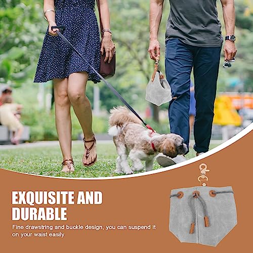  Portable Treat Pouch Canvas Treat Holder Wear-Resistant Snack Bag Pet Food Bag