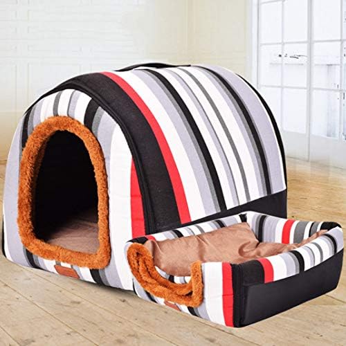 SENERY Stars Pet House PP Cotton Dog Nest Foldable Cat Bed For Small Medium Dogs Striped Travel Kennels Pet Products