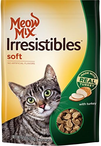  Meow Mix Irresistibles Soft Cat Treats With Real White Meat Chicken (Pack Of 10), 3 Oz.