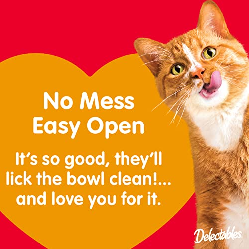  Hartz Delectables Gravy Non-Seafood Lickable Wet Cat Treats, Chicken, 12 Pack