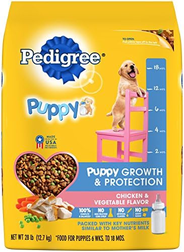  Pedigree Puppy Growth & Protection Dry Dog Food Chicken & Vegetable Flavor, 30 Lb. Bag