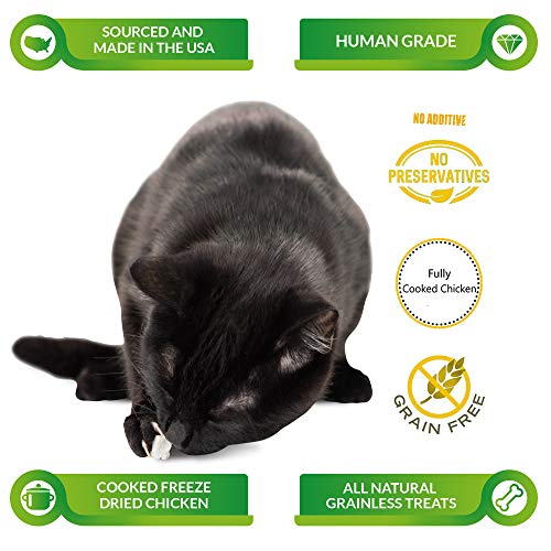  LIFE ESSENTIALS BY CAT-MAN-DOO All Natural Freeze Dried Chicken For Dogs & Cats - No Fillers, Preservatives, Or Additives - Grain Free Tasty Treat - 5 Oz Bag - Made In USA